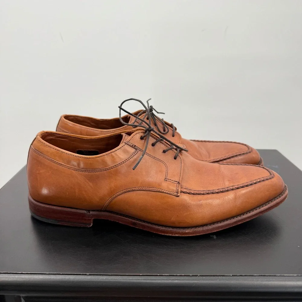 Allen Edmonds LaSalle Derby Mens 11.5 D Brown Good Split Toe Leather 3920